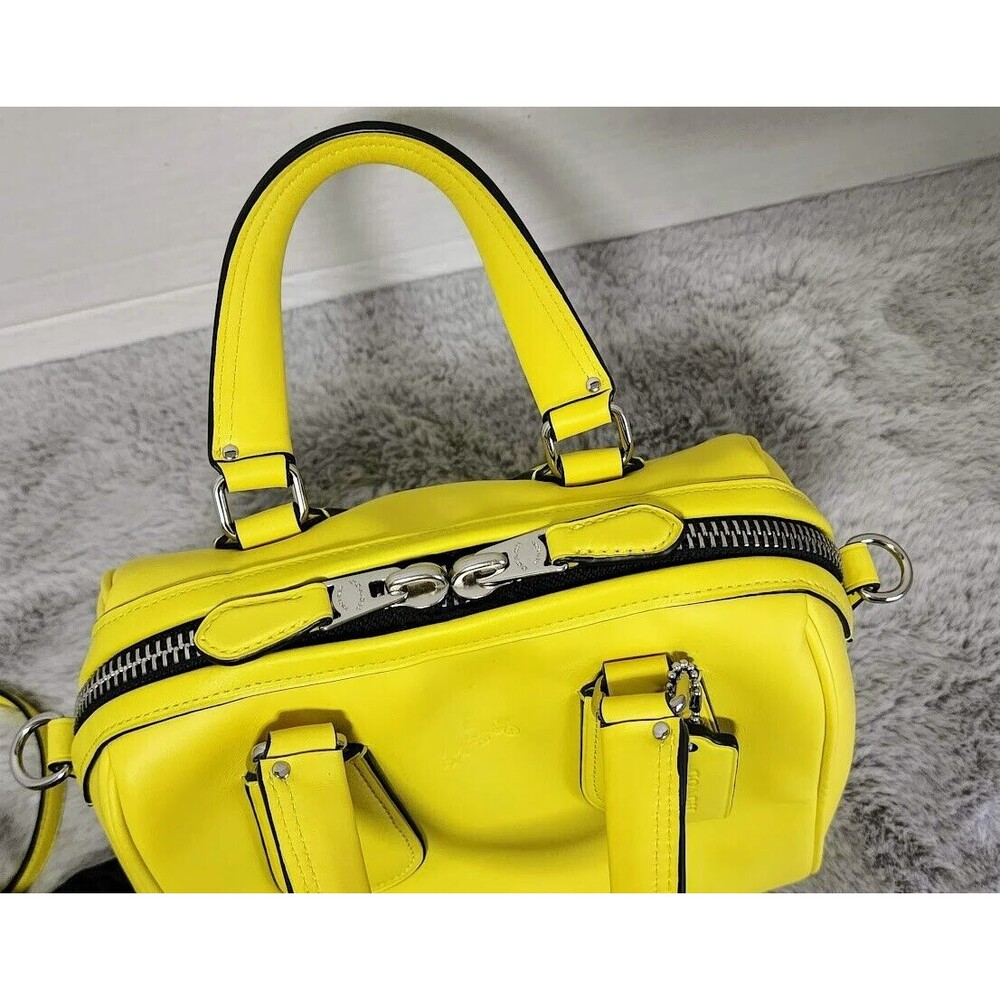 COACH X PEANUTS SNOOPY MINI SURREY YELLOW SATCHEL CROSSBODY LIMITED EDITION 100 - Picture 9 of 12